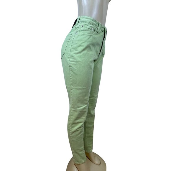 Mint Green Women’s Cotton Blend Skinny Fit Jeans Size 32x46 - Picture 2 of 12